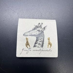 NEW SEMAKI Giraffe Gold Over Silver Earrings